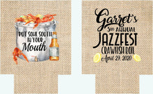 Load image into Gallery viewer, Crawfish Boil Party Huggers. Cajun Crayfish Boil Coolies.  Engagement or Wedding Crawfish Boil Party Favors. Crawfish Shower Favors.

