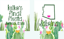 Load image into Gallery viewer, Cactus Party Huggers. Scottsdale Girls weekend Favors. Personalized Fiesta Party Favors. Cactus Scottsdale Bachelorette Favors.
