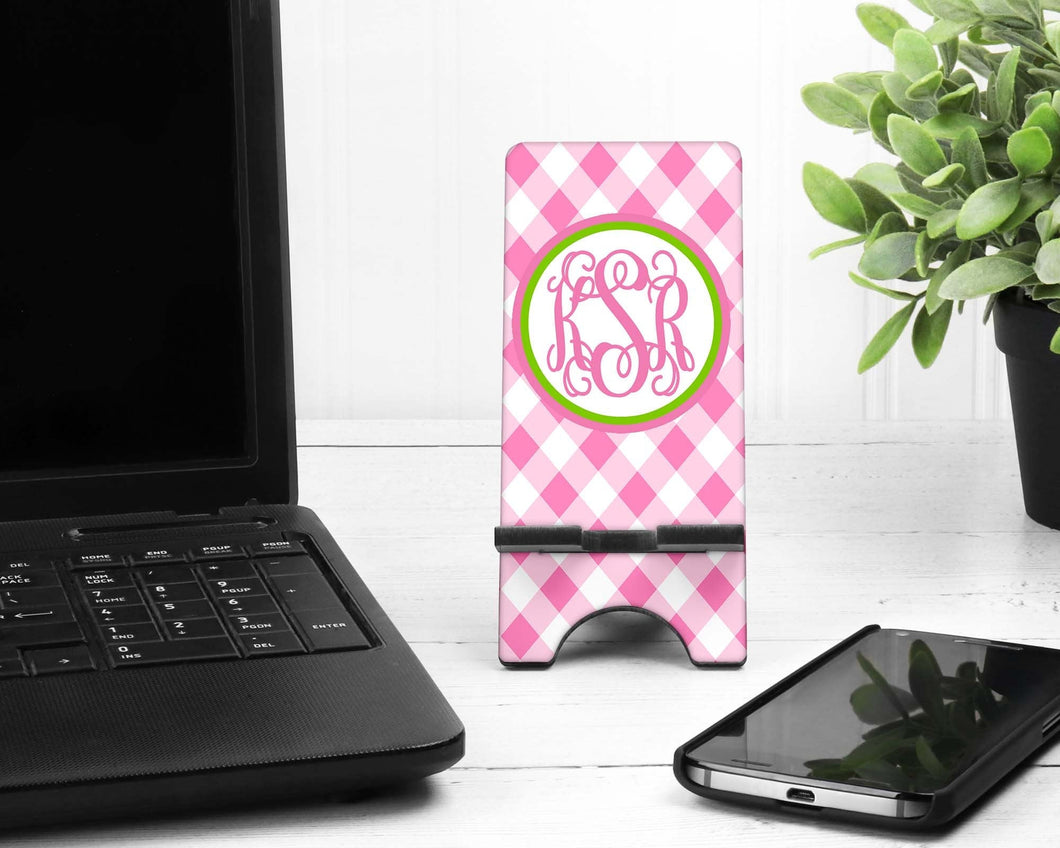 Gingham Phone Stand