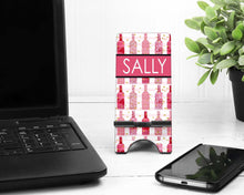 Load image into Gallery viewer, Wine Rose Bottles Phone Stand
