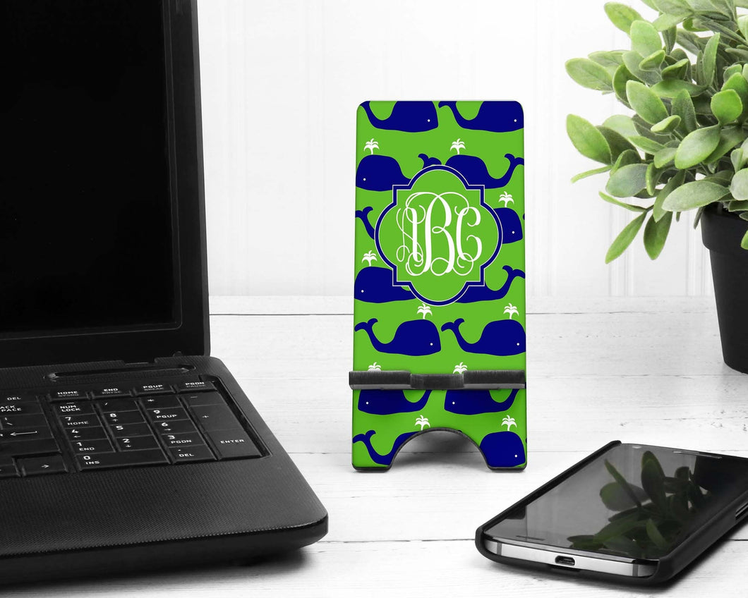 Whales Green Phone Stand