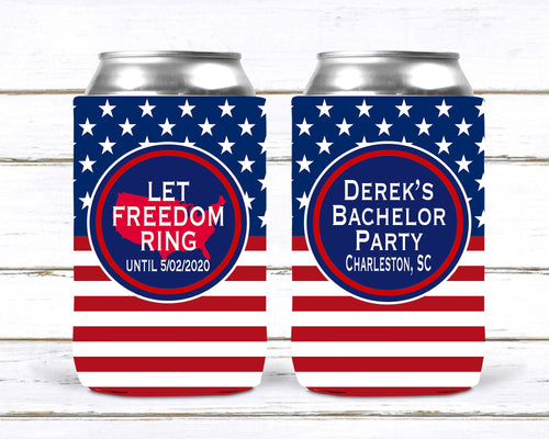 America Party Huggers. Red White and Blue Party. USA Birthday Favors. Bachelor Party Huggers.American themed party favors.Fourth of July!