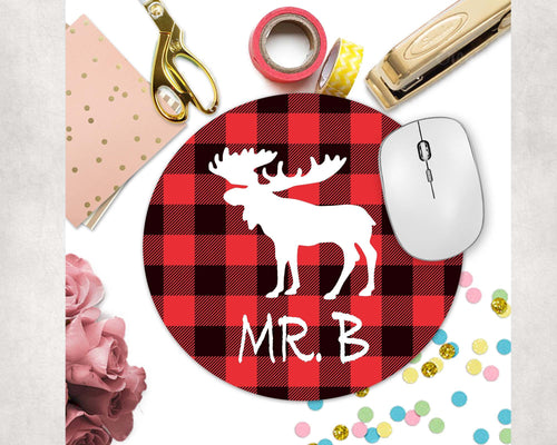 Plaid Mouse Pad. Custom Buffalo Plaid gift. Perfect Desk accessory!