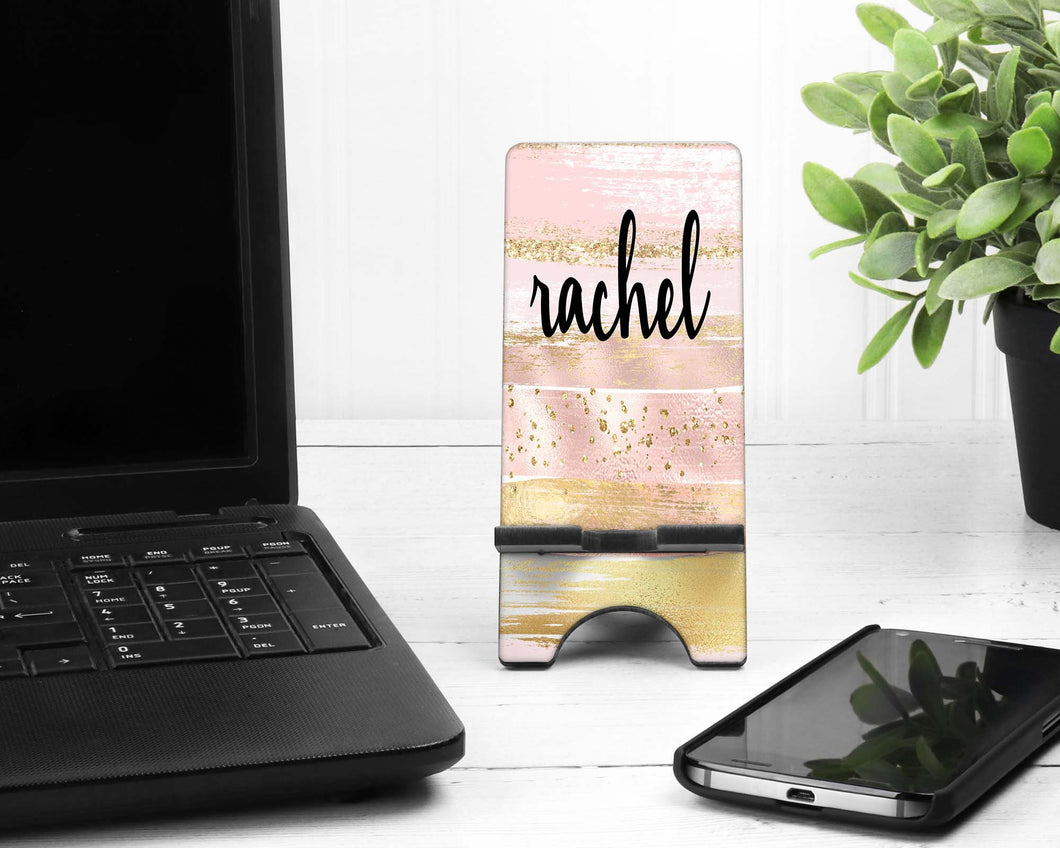 Rose Gold Strokes Phone Stand