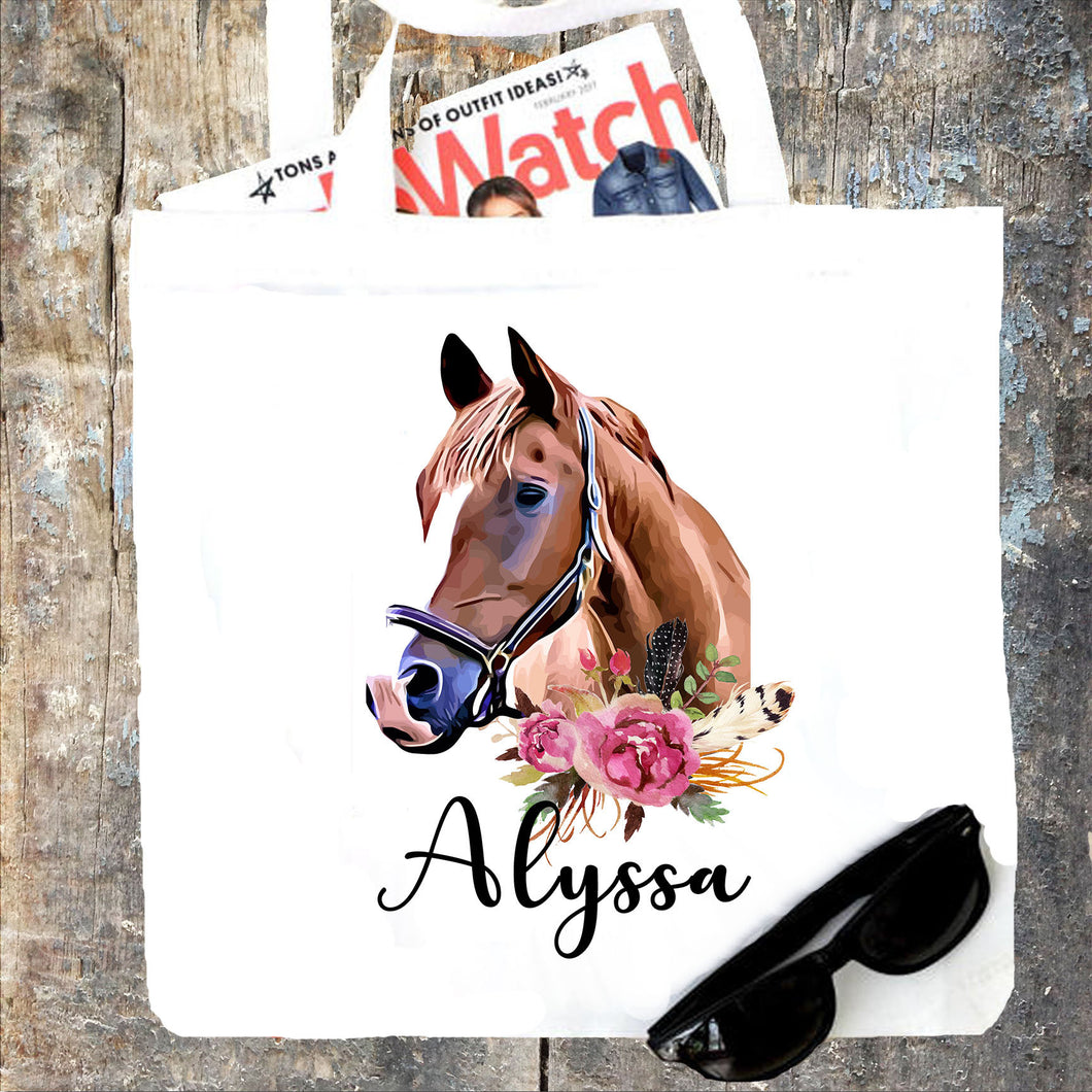 Horse Personalized Tote Bag