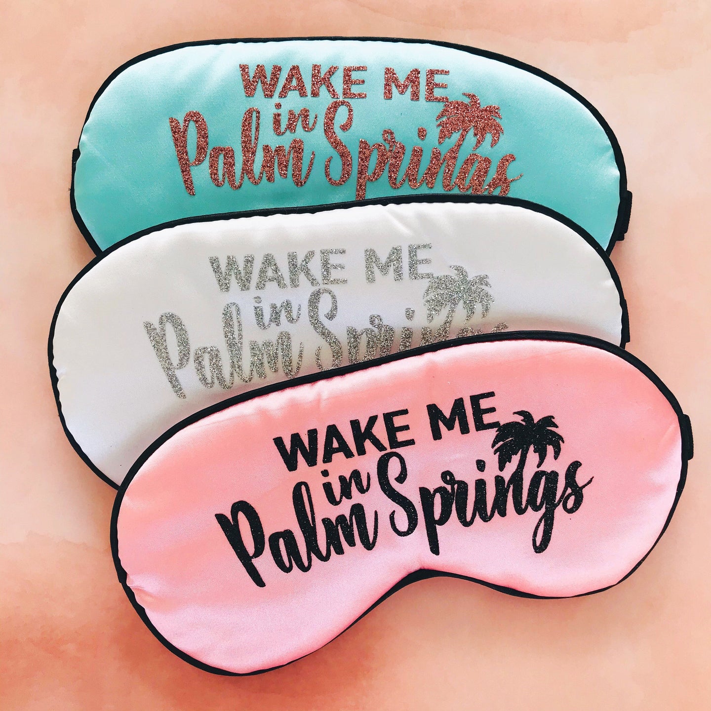 Palm Springs Glitter Sleep Mask