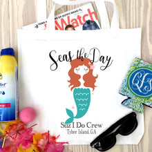 Load image into Gallery viewer, Mermaid Personalized Tote Bag
