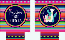 Load image into Gallery viewer, Fiesta Llama Party Huggers. Fiesta Vacation Coolies. Mexican LLAMA Party Favors. Fiesta Birthday Party Favors! Bachelorette Down to Fiesta!
