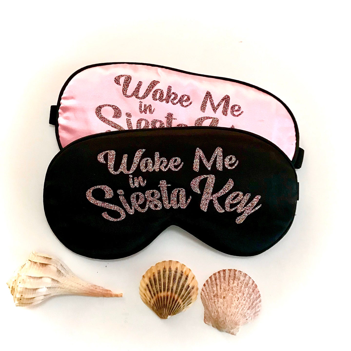 Glitter Siesta Key Sleep Mask! Great Siesta Key Bachelorette or Birthday party FAVORS. Perfect addition to the hangover bags! Siesta Key!
