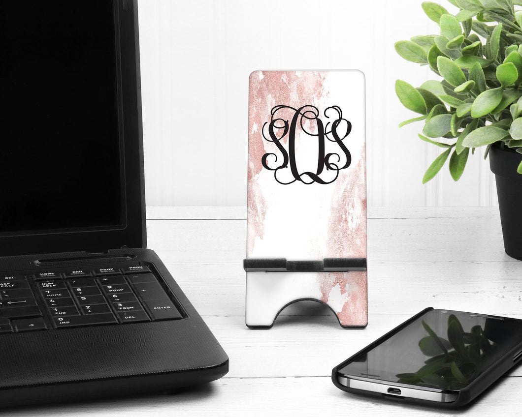 Rose Gold Marbleized Phone Stand