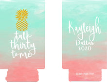 Load image into Gallery viewer, Ombre Slim party huggers. Skinny can party favors. Personalized Birthday or Bachelorette Party Favors. Slim Can Ombre Wedding party favor!
