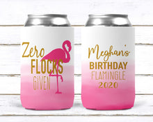Load image into Gallery viewer, Flamingo Ombre Party Huggers. Flamingo Party Favors. Final Flamingle! Flamingo Birthday or Bachelorette Party Favors. Flamingle Party
