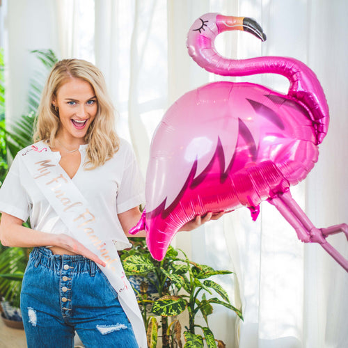 Flamingo Balloon | Bachelorette Party Decoration | Tropical Shower Balloon | Large Foil flamingo Birthday Party Balloon