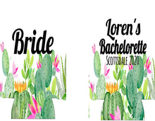 Load image into Gallery viewer, Cactus Bachelorette Party Huggers. Scottsdale Party Favors. Slim Can Cactus Birthday Party Favors! Scottsdale Slim Can Bachelorette!

