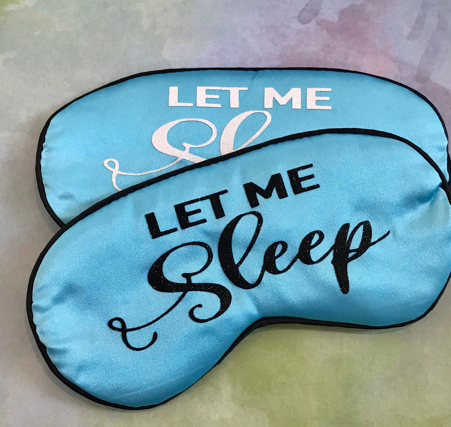 Let Me Sleep Glitter Sleep Mask! Great Bachelorette or Birthday party FAVORS. Perfect addition to the hangover bags!