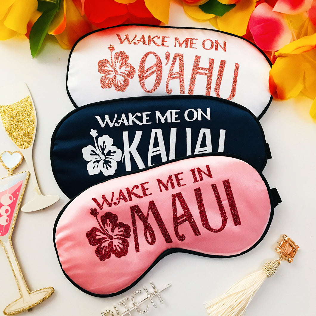 Hawaii Glitter Sleep Mask