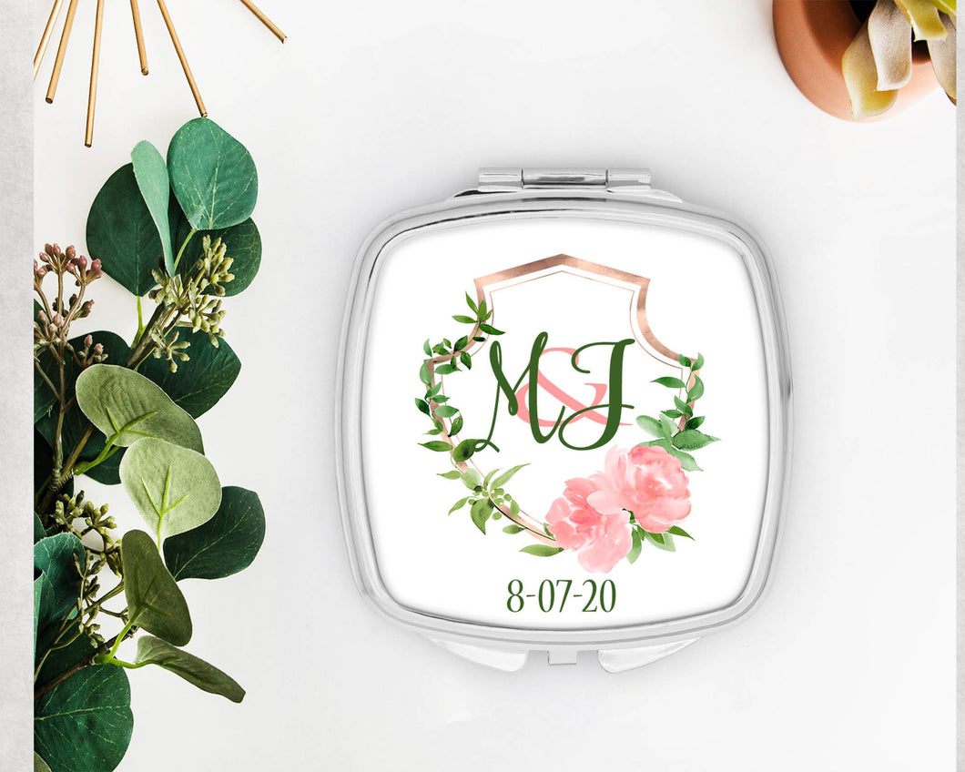Floral Wedding Personalized Mirror