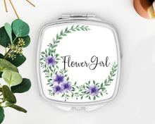 Load image into Gallery viewer, Flower Girl Wedding Party Personalized Makeup Mirror
