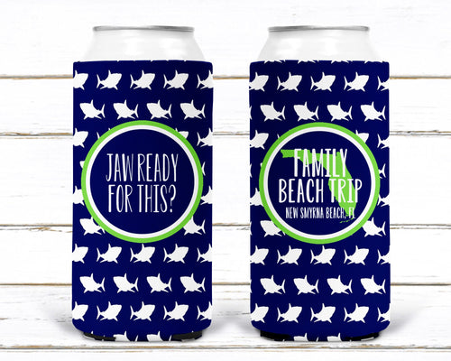 Shark Slim Can Party Huggers. Beach Vacation Favors! Beach Bachelorette Favors. Beach Birthday Favors. Beach Party!