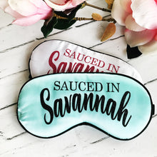Load image into Gallery viewer, Savannah Sleep Mask! Great Savannah Bachelorette or Birthday party FAVORS. Savannah Party Favors! Perfect addition to the hangover bags!
