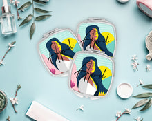 Load image into Gallery viewer, Personalized Girl Party Mirror | Bridal Party Favor | Bridesmaid Gift | Bachelorette Party Favors | Make up Mirror | Shit Kit Bags
