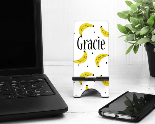 Banana Phone Stand. Personalized Phone stand. Teacher Gift, Chef Gift! Custom Phone stand! Gift for mom, sister, daughter!