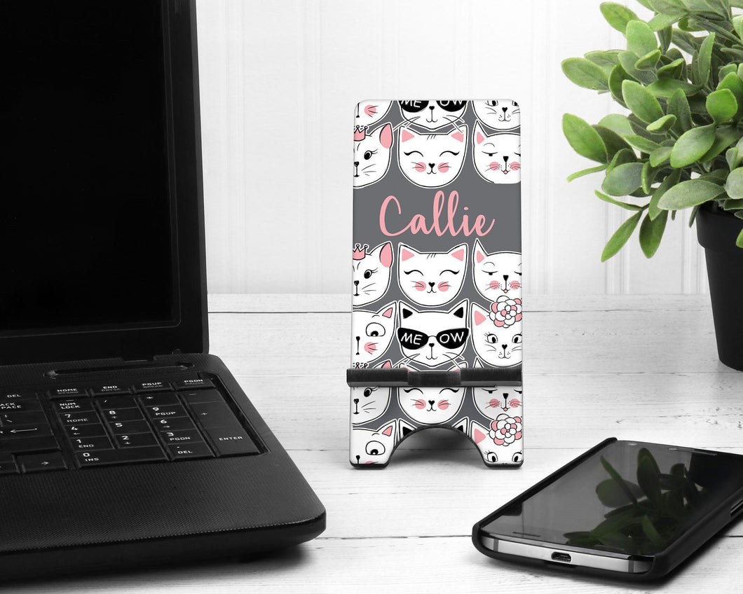 Cats Grey Phone Stand