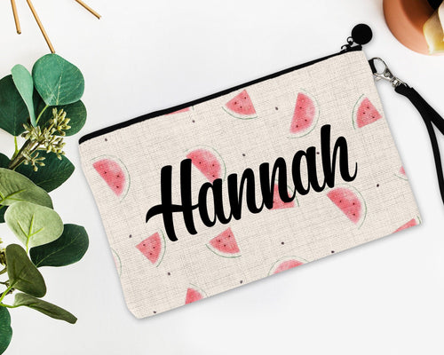 Watermelon Make up bag. Great Summer Bachelorette or Girls Weekend Favors. Make up bag Summer Party Favors! Summer Party Gifts!