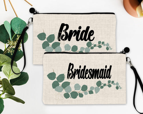 Watercolor Leaf Make up bag. Great Summer Bachelorette or Girls Weekend Favors. Make up bag Summer Party Favors! Summer Party Gifts!