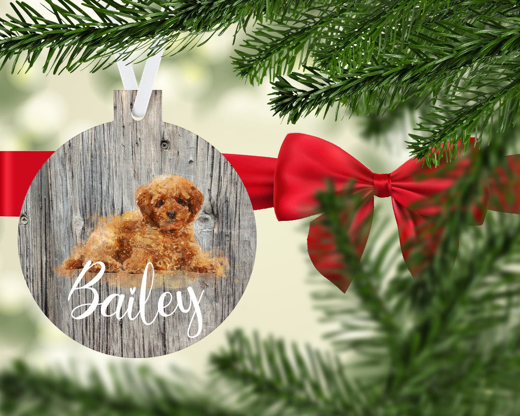 Goldendoodle Personalized Ornaments