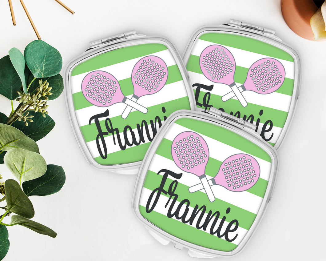 Paddle Tennis Personalized Makeup Mirror
