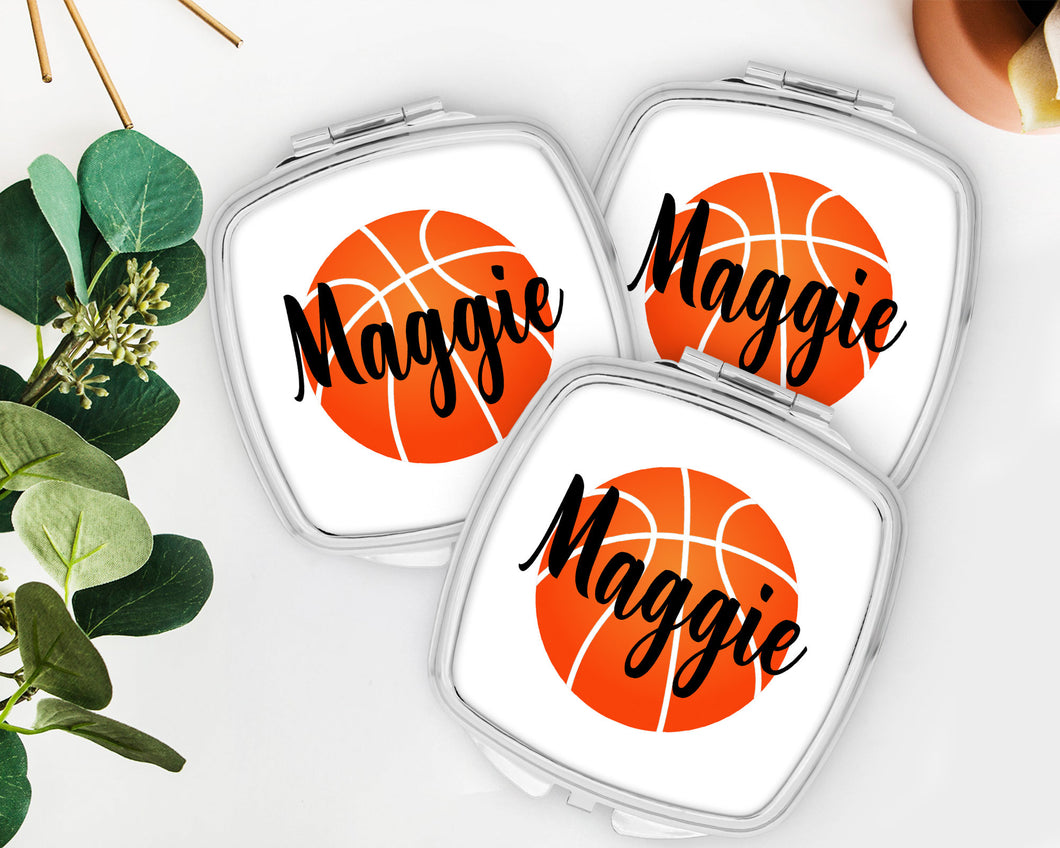 Basketball Personalized Makeup Mirror