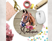 Load image into Gallery viewer, Horse Mirror | Personalized Birthday Horse Party Favor | Equestrian Gift | Equestrian Team Gift | Hunter jumper dressage gift. Horse lover!

