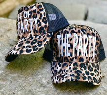 Load image into Gallery viewer, Leopard Trucker Hat | Birthday Trucker Hat | Bachelorette Party Hat | Leopard Party Hat | Bride to Be Hat | Bride Hat |
