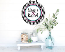 Load image into Gallery viewer, Chevron Personalized Room Sign. Gift for Graduation. Great Dorm Door Sign! Roommate sign too!
