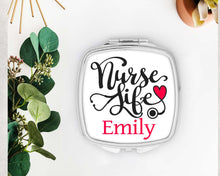 Load image into Gallery viewer, Nurse Life Personalized Makeup Mirror
