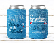 Load image into Gallery viewer, Lake Life Personalized Huggers. Lake Party Favors. Float Trip Favors! Bachelor or Bachelorette Tubing Party Favors!
