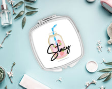 Load image into Gallery viewer, Summertime Makeup Mirror | Birthday Party Favor | Bridesmaid Gift | Bachelorette Party Favors | Make up Mirror | Shit Kit Bags | Party Favor
