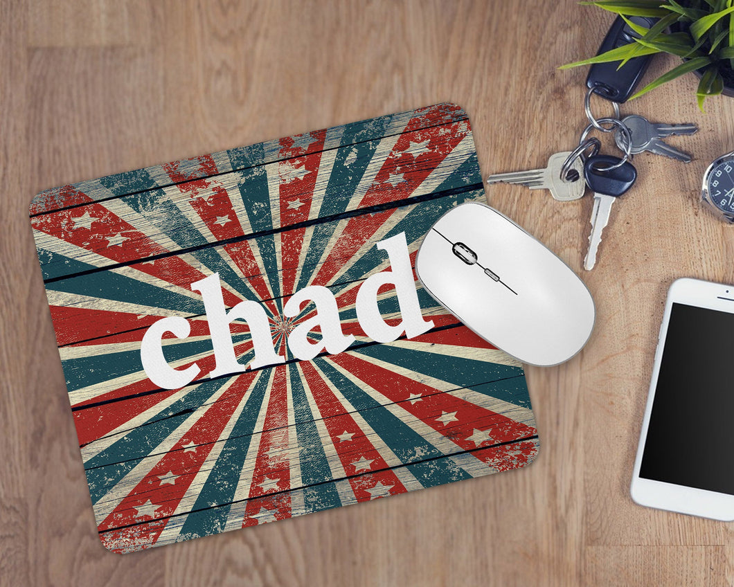 Red, White, and Blue Mouse Pad