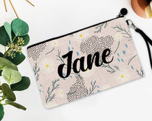 Load image into Gallery viewer, Floral Make up bag. Great Summer Bachelorette or Girls Weekend Favors. Make up bag Summer Party Favors! Summer Party Gifts!
