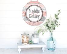 Load image into Gallery viewer, Blush and Gray Roommates Personalized Dorm Sign
