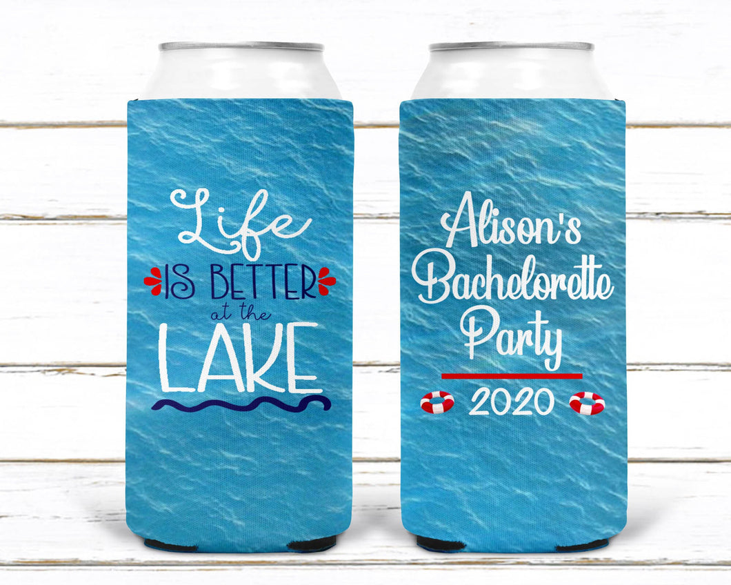 Lake Party Slim Can Huggers. Lake Party Favors. Float Trip Birthday or Bachelorette Favors! Skinny Can Lake Party Favors! Lake Bachelorette!