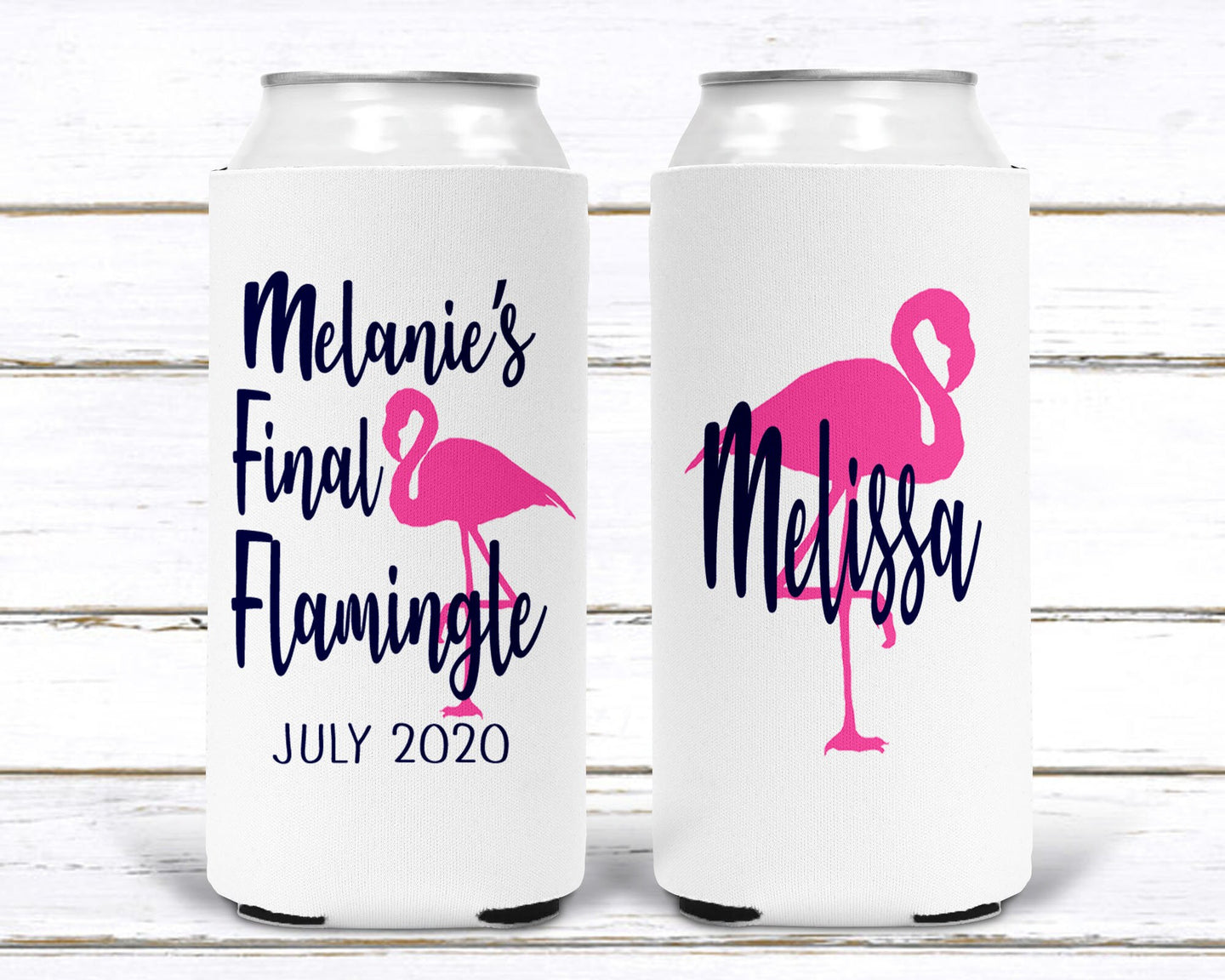 Pink Flamingo Huggers. Birthday or Girls Weekend Coolies. Flamingo Bachelorette Party Favors. Personalized Flamingle Coolies. Flamingo FUN!