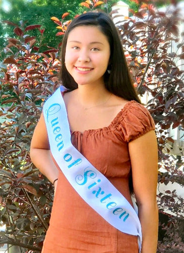 Sweet 16 4" Satin Sash. Birthday Satin Sash,Birthday Party Sash, 21st, 30th, 40th Birthday sashes! Birthday Party Favor.