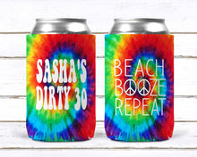 Load image into Gallery viewer, Tie Dye Party Huggers. Hippie 70&#39;s tie dye Birthday Party Huggers. Dirty 30 Birthday Party Favors. 70&#39;s theme Party Favors. Tie Dye Party
