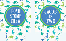 Load image into Gallery viewer, Dinosaur Birthday Party Huggers. Dinosaur Birthday party Favors. Dino Baby Shower Favors. 1st and 2nd Birthday favors!
