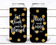Load image into Gallery viewer, Polka Dot &quot;glitter&quot; Wedding Shower or Birthday Favors. Bachelorette Party Huggers. Baby or Bridal Shower Huggers! Birthday Party Favors!
