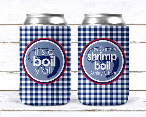 Shrimp Boil Party Huggers. Bachelorette or Birthday Low Country Boil Coolies. Engagement or Wedding Shrimp Boil Party Favors.