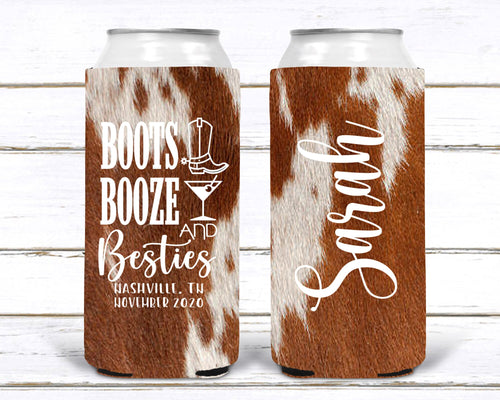 Boots Booze Cowhide Bachelorette or Birthday party. Personalized Austin or Nashville Party. Custom Colorado Western Wedding Favors.