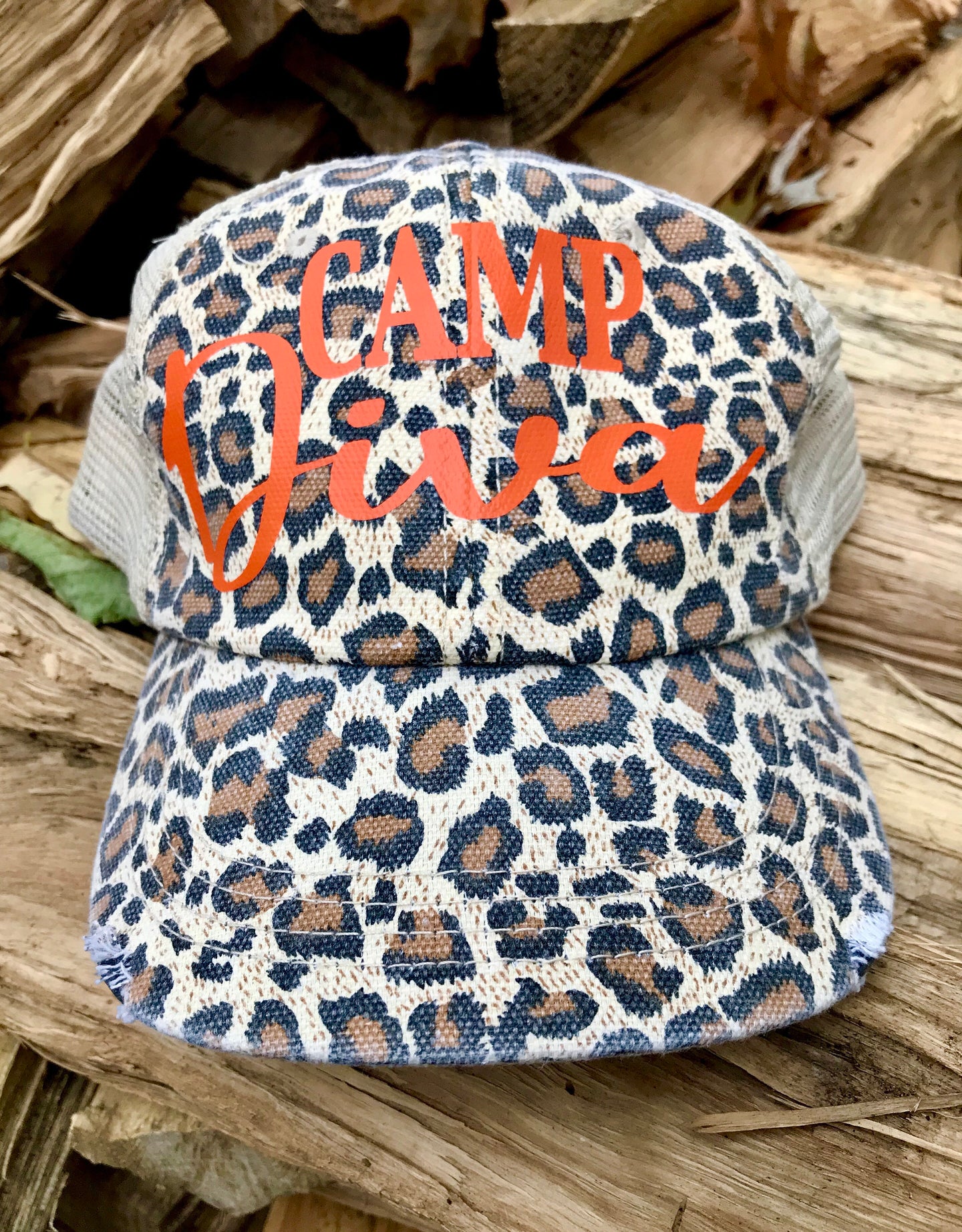 Distressed Leopard Party Hat